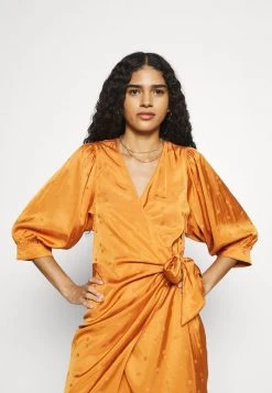 Samsøe Samsøe CELESTINA WRAP DRESS - Cocktail Dress / Party Dress - Golden Ochre -Samsøe Sales Store 03322f8a6dc84115a1d33a79ab6e7c4b