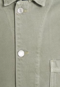 Samsøe Samsøe NEW WORKER JACKET - Denim Jacket - Seagrass -Samsøe Sales Store 0b17333281c14e198595cbd168d847f5