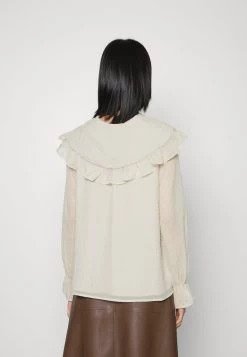 Samsøe Samsøe JYTTA BLOUSE - Button-down Blouse - Oatmeal -Samsøe Sales Store 1487b568ff334b7793468973c4fe70a5