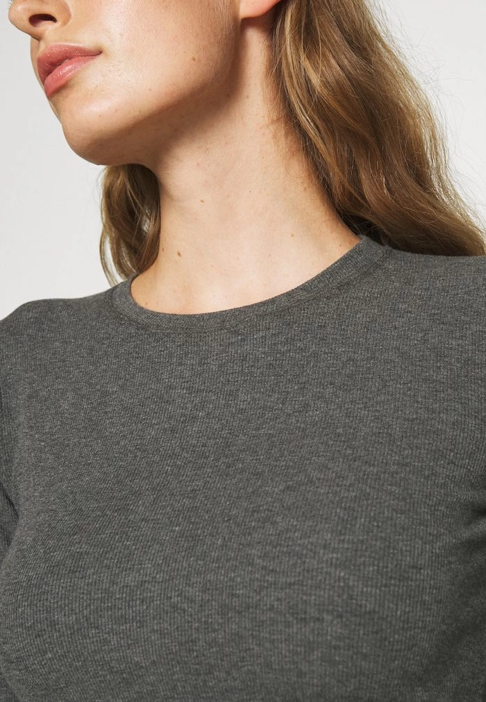 Samsøe Samsøe ALEXA - Long Sleeved Top - Dark Grey 8 Samsøe Samsøe ALEXA - Long Sleeved Top - Dark Grey - Image 6