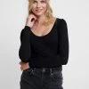 Samsøe Samsøe SOLID - Long Sleeved Top - Black -Samsøe Sales Store 1c5871284b7046b39bf280b65523f5f1