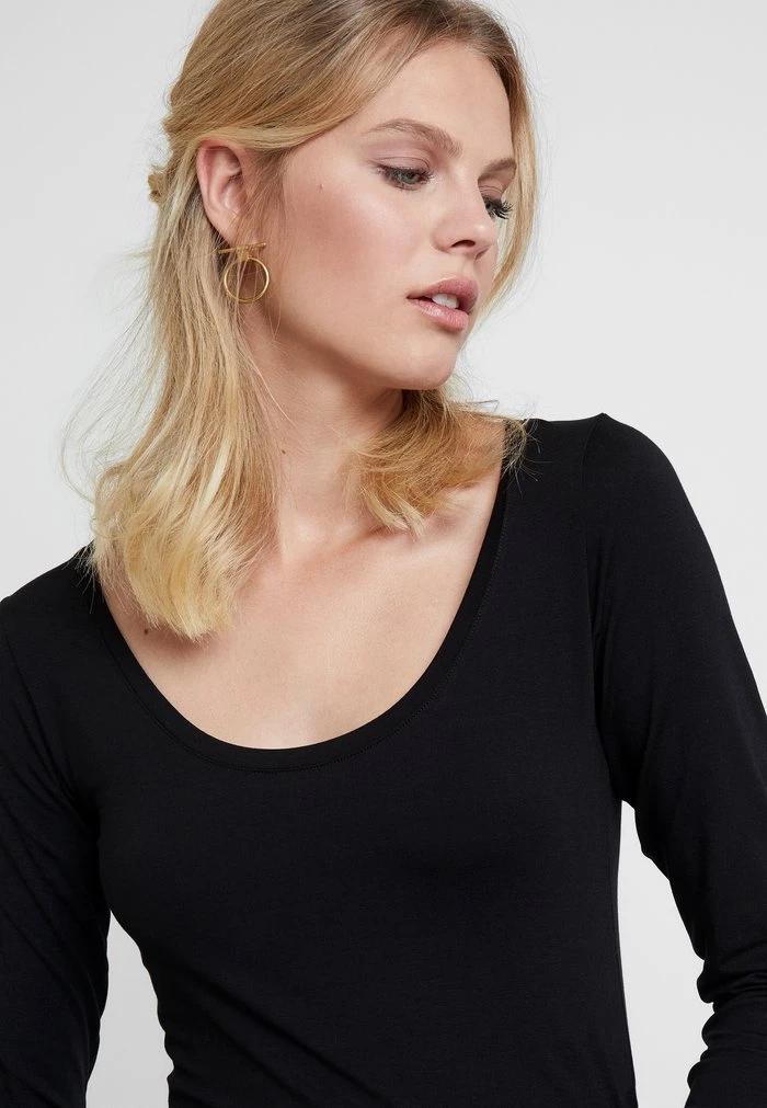 Samsøe Samsøe SOLID - Long Sleeved Top - Black 6 Samsøe Samsøe SOLID - Long Sleeved Top - Black - Image 4