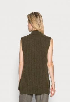 Samsøe Samsøe ETAY LONG VEST - Jumper - Dark Olive -Samsøe Sales Store 29790bb5ef224d83a33db62b451bf0f6