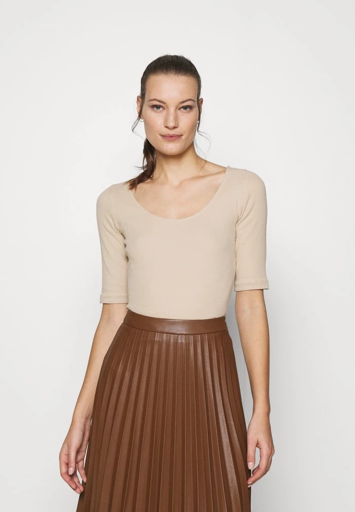 Samsøe Samsøe ALEXA TEE - Basic T-shirt - Humus 3 Samsøe Samsøe ALEXA TEE - Basic T-shirt - Humus