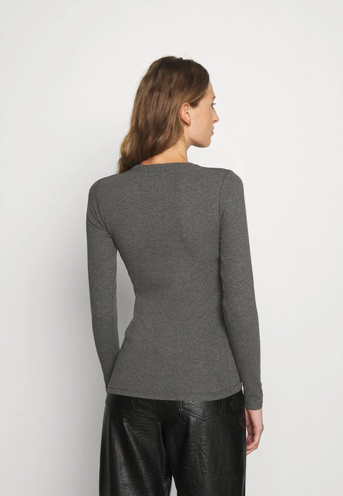 Samsøe Samsøe ALEXA - Long Sleeved Top - Dark Grey 5 Samsøe Samsøe ALEXA - Long Sleeved Top - Dark Grey - Image 3