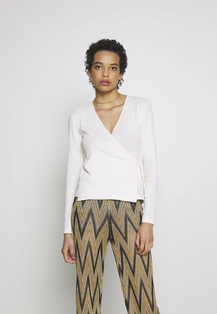 Samsøe Samsøe SARAIWRAP - Long Sleeved Top - Clear Cream 3 Samsøe Samsøe SARAIWRAP - Long Sleeved Top - Clear Cream