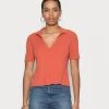 Samsøe Samsøe CAREY V NECK - Jumper - Spicy Orange -Samsøe Sales Store 42d431d298b24471925d915e529de68b