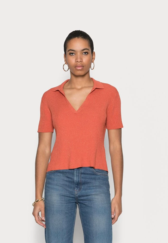 Samsøe Samsøe CAREY V NECK - Jumper - Spicy Orange 3 Samsøe Samsøe CAREY V NECK - Jumper - Spicy Orange