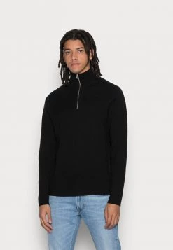 Samsøe Samsøe GUNAN TURTLE NECK ZIP - Jumper - Black