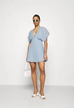 Samsøe Samsøe VAAL SHORT DRESS - Day Dress - Dusty Blue -Samsøe Sales Store 5623d6d64ebd417995e36b922bba8a89