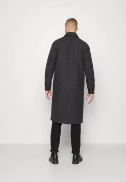 Samsøe Samsøe JACOB COAT - Classic Coat - Dark Grey Mel -Samsøe Sales Store 5d481ff7e2fc49728e242743224040d4