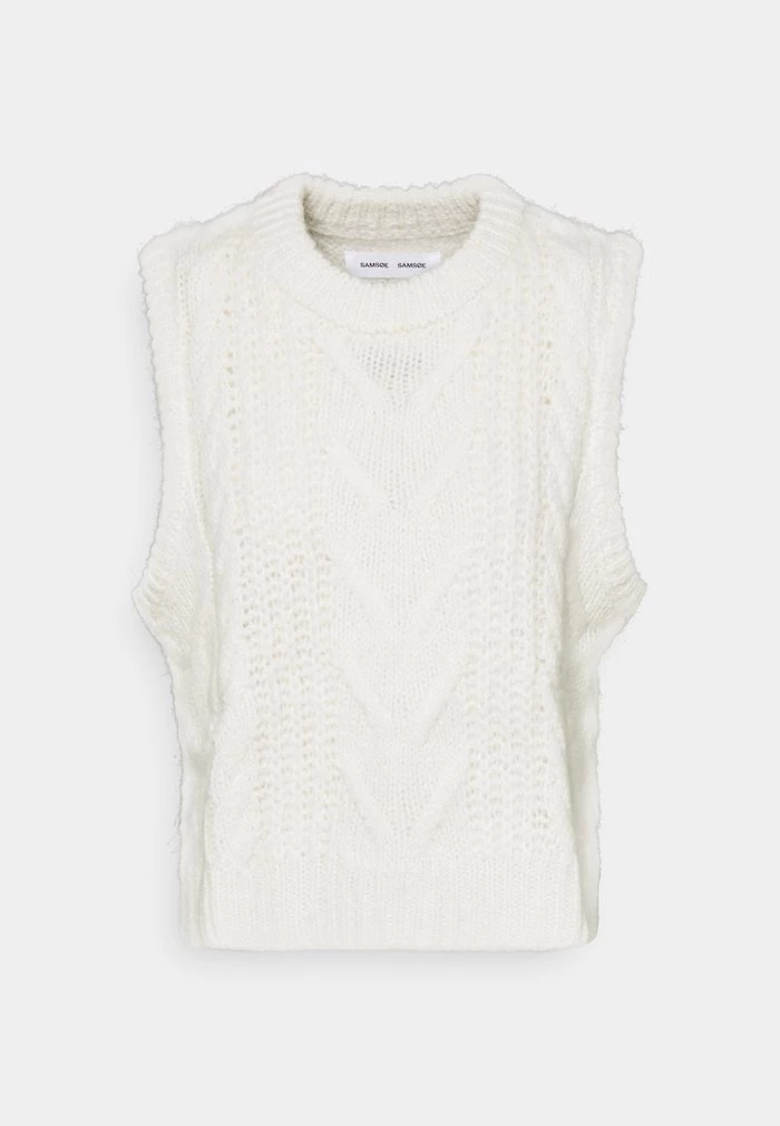 Samsøe Samsøe MOLLI VEST - Jumper - Whisper White 8 Samsøe Samsøe MOLLI VEST - Jumper - Whisper White - Image 6