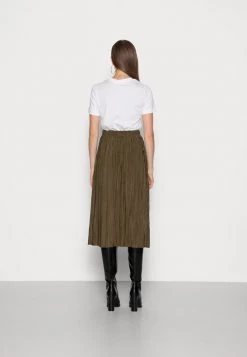 Samsøe Samsøe UMA SKIRT - Pleated Skirt - Dark Olive -Samsøe Sales Store 5f0922a5e57f4676bb37e7e758d3e974