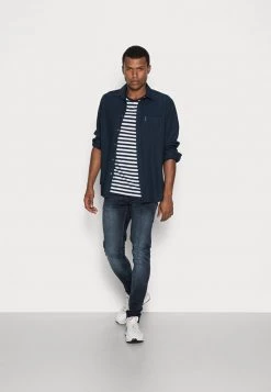 Samsøe Samsøe PATRICK - Print T-shirt - Sapphire/white -Samsøe Sales Store 61115832a53c4569891d908d735efe63