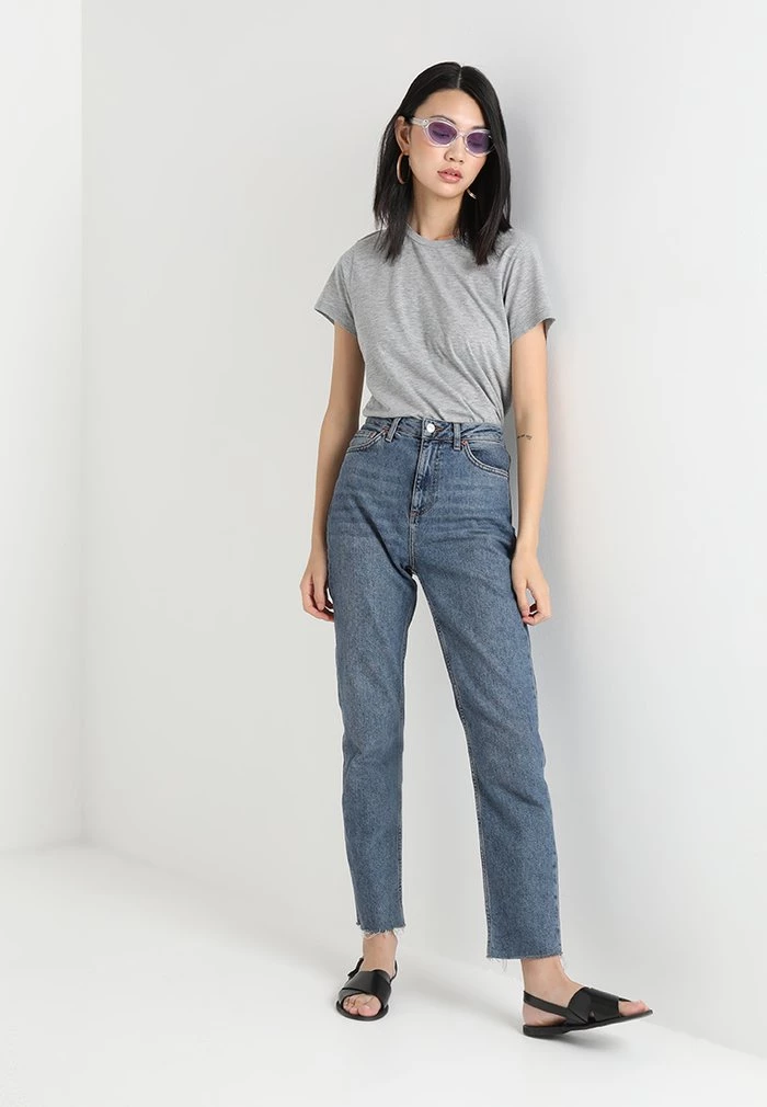 Samsøe Samsøe SOLLY TEE SOLID - Basic T-shirt - Grey Melange 4 Samsøe Samsøe SOLLY TEE SOLID - Basic T-shirt - Grey Melange - Image 2