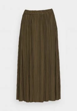 Samsøe Samsøe UMA SKIRT - Pleated Skirt - Dark Olive -Samsøe Sales Store 6b25bad494794ddc981698f9450fc0b2