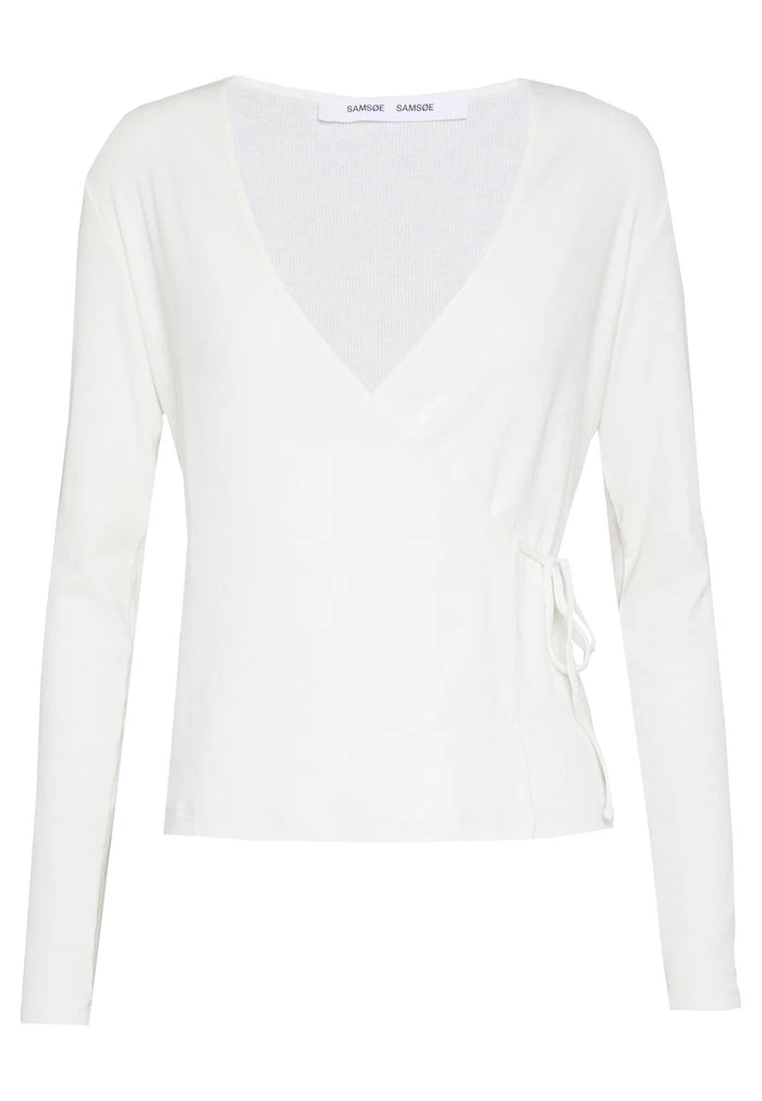 Samsøe Samsøe SARAIWRAP - Long Sleeved Top - Clear Cream 7 Samsøe Samsøe SARAIWRAP - Long Sleeved Top - Clear Cream - Image 5