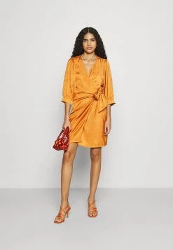 Samsøe Samsøe CELESTINA WRAP DRESS - Cocktail Dress / Party Dress - Golden Ochre -Samsøe Sales Store 770c062fe3e84450ad2a1970061a0765