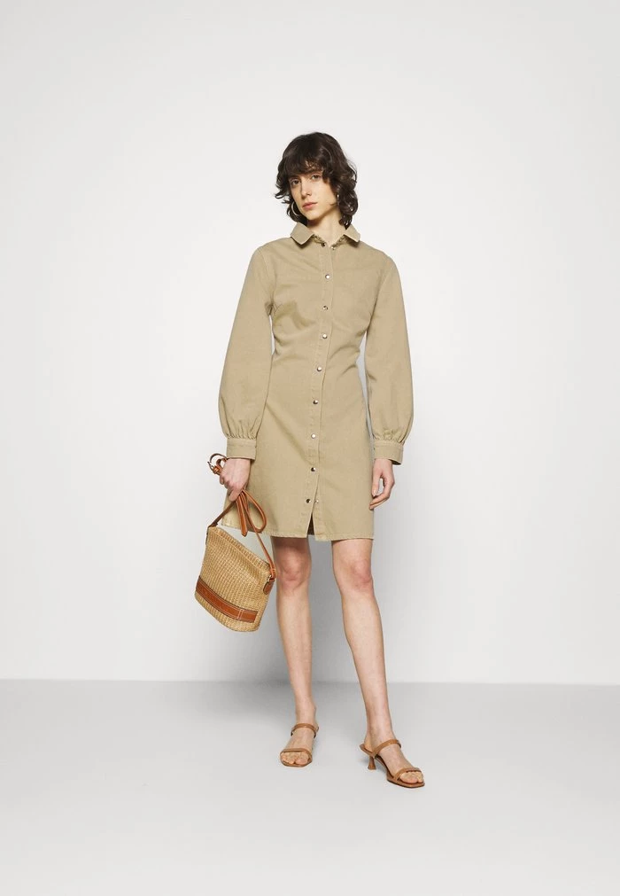 Samsøe Samsøe MOONSTONE DRESS - Denim Dress - Camel 4 Samsøe Samsøe MOONSTONE DRESS - Denim Dress - Camel - Image 2