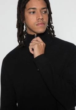 Samsøe Samsøe GUNAN TURTLE NECK ZIP - Jumper - Black -Samsøe Sales Store 7a7a3444a21b457d825ca151921fd182