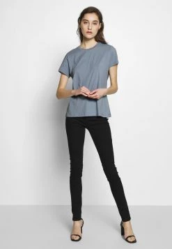 Samsøe Samsøe SOLLY TEE SOLID - Basic T-shirt - Dusty Blue -Samsøe Sales Store 7d29612ce4a74d3b90db2f8242de91e7
