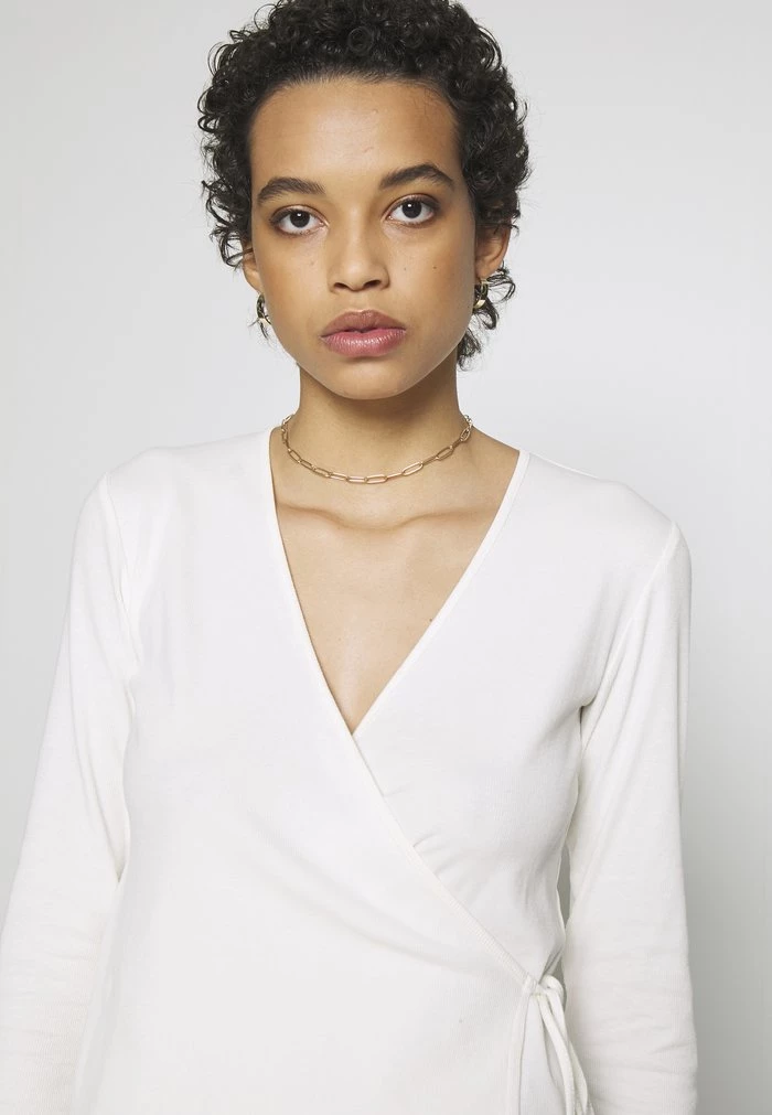 Samsøe Samsøe SARAIWRAP - Long Sleeved Top - Clear Cream 6 Samsøe Samsøe SARAIWRAP - Long Sleeved Top - Clear Cream - Image 4