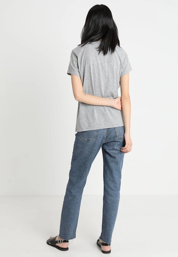 Samsøe Samsøe SOLLY TEE SOLID - Basic T-shirt - Grey Melange 5 Samsøe Samsøe SOLLY TEE SOLID - Basic T-shirt - Grey Melange - Image 3