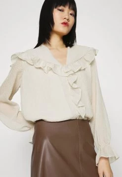 Samsøe Samsøe JYTTA BLOUSE - Button-down Blouse - Oatmeal -Samsøe Sales Store 82fe05d1bad84edc86350d8c99dfcaf6