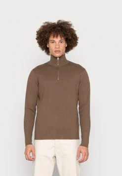 Samsøe Samsøe GUNAN TURTLE NECK ZIP - Jumper - Brown
