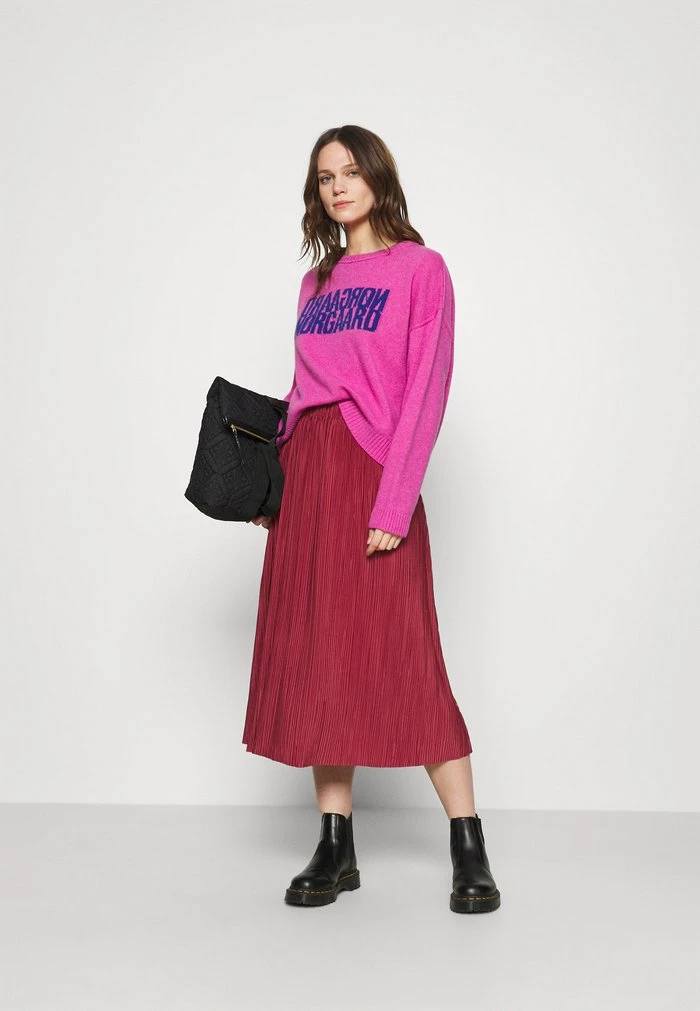 Samsøe Samsøe UMA SKIRT - Pleated Skirt - Dark Powder Pink 4 Samsøe Samsøe UMA SKIRT - Pleated Skirt - Dark Powder Pink - Image 2