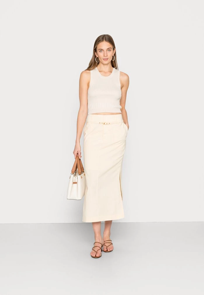 Samsøe Samsøe HOLLY SKIRT - Pencil Skirt - Cornhusk 4 Samsøe Samsøe HOLLY SKIRT - Pencil Skirt - Cornhusk - Image 2