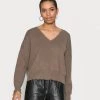 Samsøe Samsøe NIKA V NECK - Jumper - Chocolate Chip -Samsøe Sales Store 9a639f3716354a99bbcfcc016c6bc294