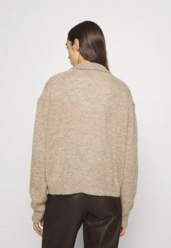 Samsøe Samsøe NETA V-NECK POLO - Jumper - Brown Melange -Samsøe Sales Store aa71686f33ee4a96aee11494ca423770