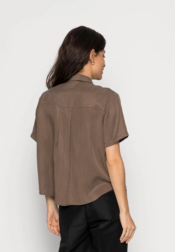 Samsøe Samsøe MINA SHIRT - Button-down Blouse - Chocolate Chip 5 Samsøe Samsøe MINA SHIRT - Button-down Blouse - Chocolate Chip - Image 3