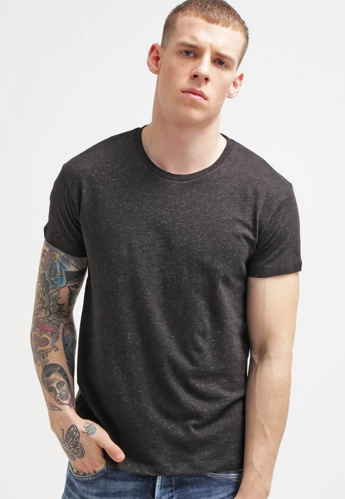 Samsøe Samsøe Basic T-shirt - Black Melange 3 Samsøe Samsøe Basic T-shirt - Black Melange