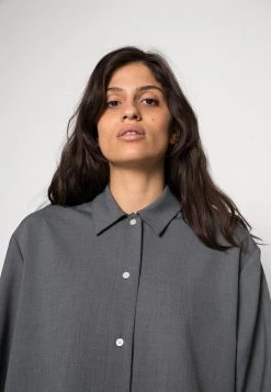 Samsøe Samsøe SALMA - Button-down Blouse - Dark Grey Mel -Samsøe Sales Store b8ff323ab79549e1a5095e8e3af2e925
