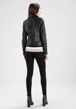 Samsøe Samsøe Leather Jacket - Black -Samsøe Sales Store babb6d171dba4fecb91fc753e8bc4ca1