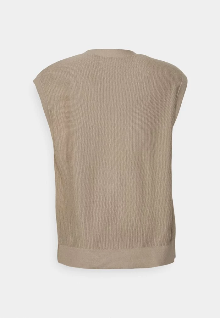 Samsøe Samsøe LEWIS CARDIGAN VEST - Waistcoat - Beige 4 Samsøe Samsøe LEWIS CARDIGAN VEST - Waistcoat - Beige - Image 2