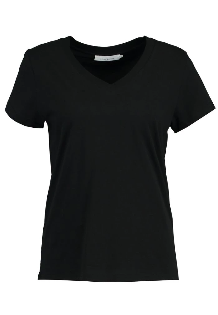 Samsøe Samsøe SOLLY - Basic T-shirt - Black 6 Samsøe Samsøe SOLLY - Basic T-shirt - Black - Image 4