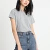 Samsøe Samsøe SOLLY TEE SOLID - Basic T-shirt - Grey Melange -Samsøe Sales Store d696301c67534c5d852f47bc2f48ec47