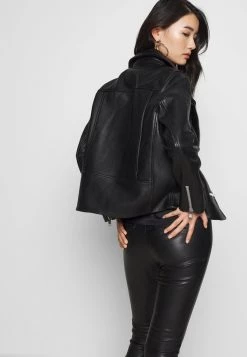 Samsøe Samsøe WELTER JACKET - Leather Jacket - Black -Samsøe Sales Store e0eb858b22e9461aaca0558c4f3535cc