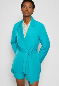 Samsøe Samsøe MAREN - Short Coat - Tile Blue -Samsøe Sales Store e81ef749f2784f009635615780f75d9b