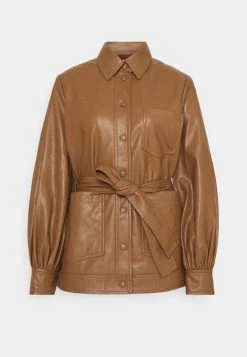 Samsøe Samsøe VESTINE JACKET - Faux Leather Jacket - Camel -Samsøe Sales Store ef9ab68025c1447f8e6f6a25b4d1f280