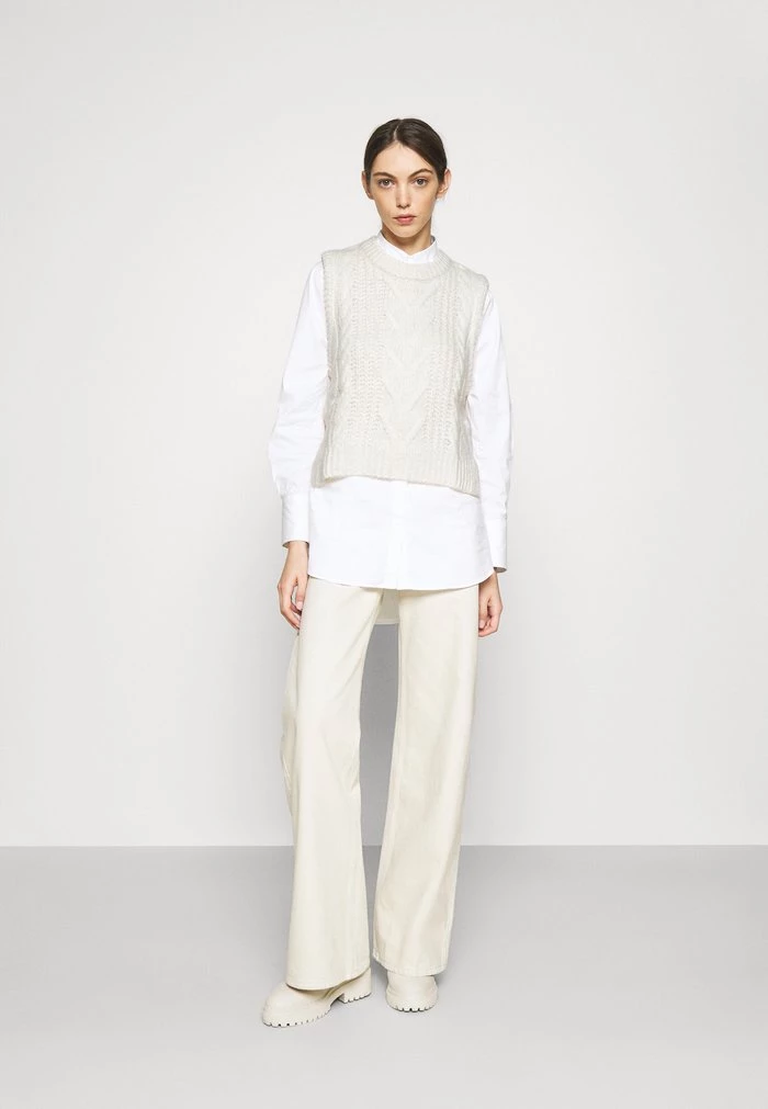 Samsøe Samsøe MOLLI VEST - Jumper - Whisper White 4 Samsøe Samsøe MOLLI VEST - Jumper - Whisper White - Image 2