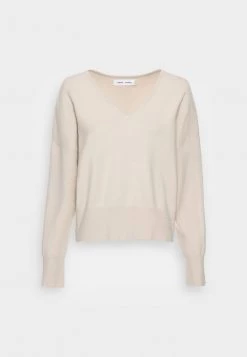Samsøe Samsøe NIKA V NECK - Jumper - Oatmeal -Samsøe Sales Store f6d1ee617b994c6baf22c69d8860cd49