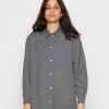 Samsøe Samsøe SALMA - Button-down Blouse - Dark Grey Mel