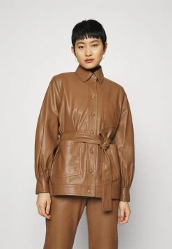 Samsøe Samsøe VESTINE JACKET - Faux Leather Jacket - Camel